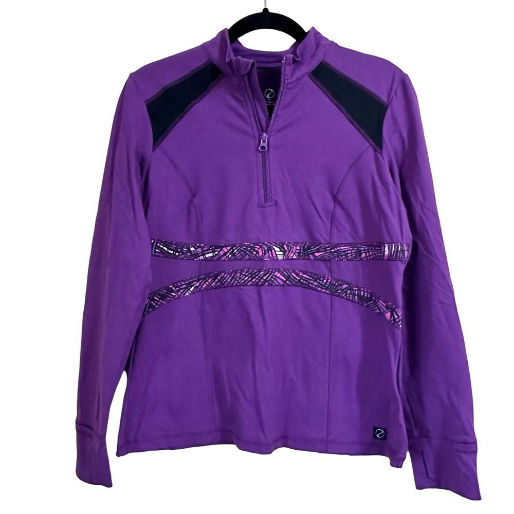 Modele Women’s Athletic Purple 1/4 Zip Activewear Pullover Jacket Size Medium